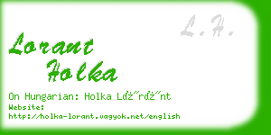 lorant holka business card